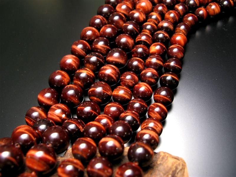 ☆一連☆AAAA☆極上レッドタイガーアイ【虎目石】☆【南アフリカ産】