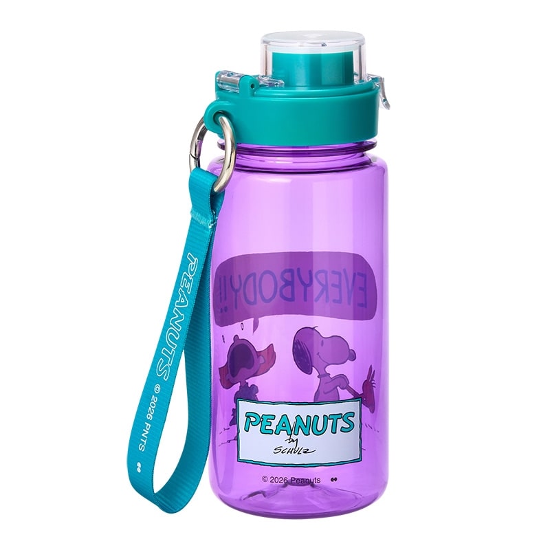 スヌーピー PEANUTS ストラップ付きドリンクボトル(BLUE): 通常