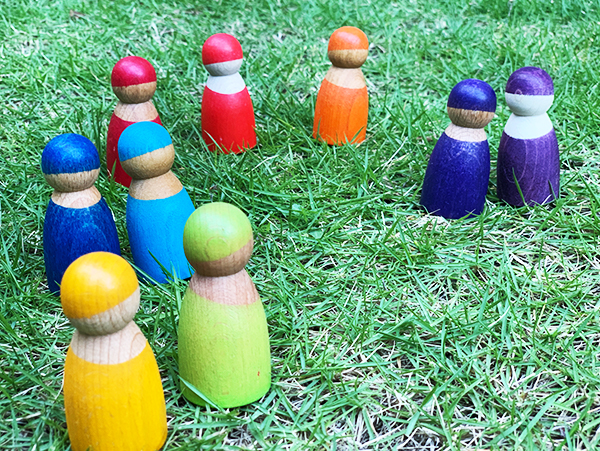 木のおもちゃ カルテット / レインボーフレンズ|グリムス社(ドイツ)