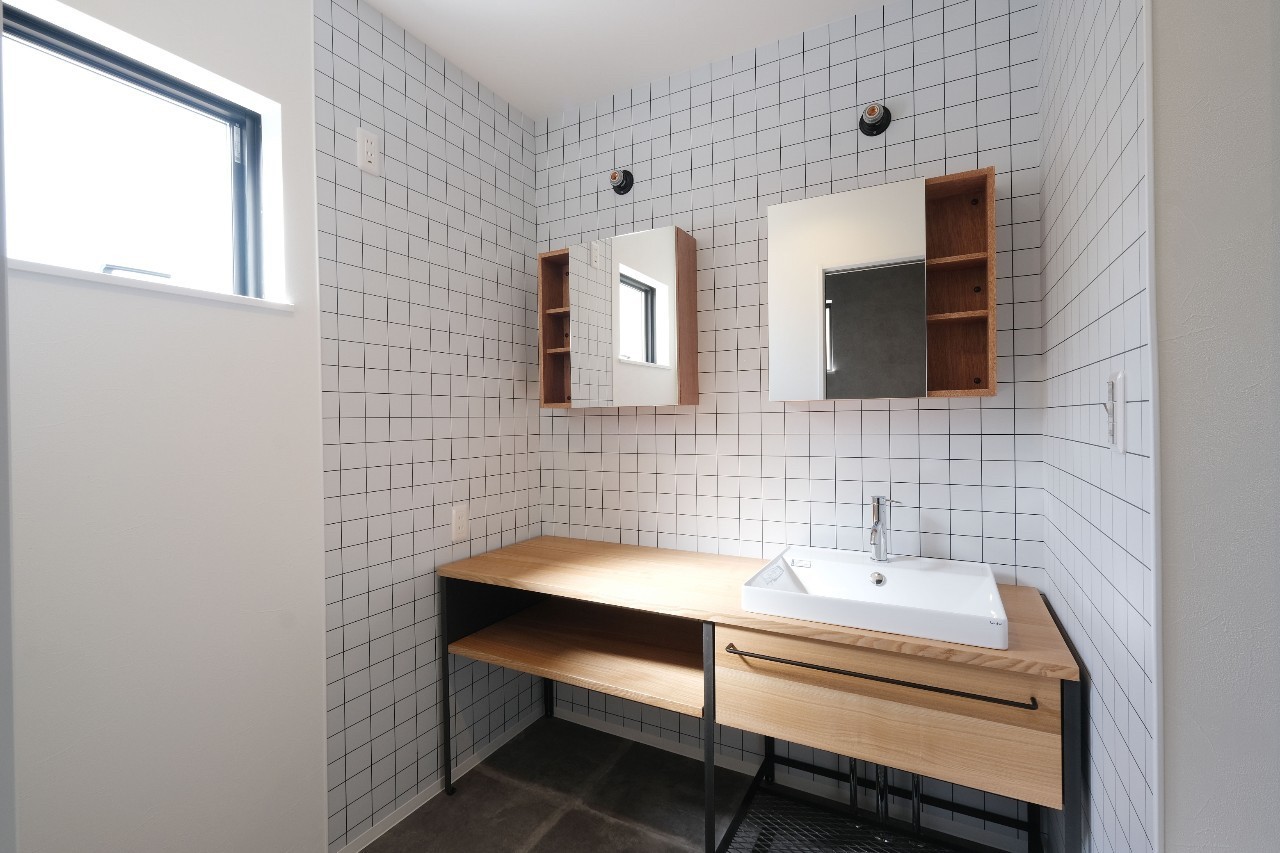 棚付きボックスミラー シナ | KB-AC018-03-G141 | ミラー | 洗面 | toolbox