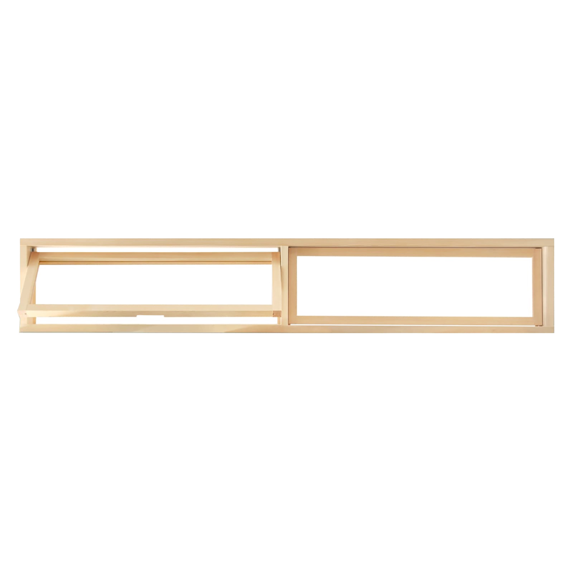 木製室内窓 横長2連 押し出しタイプ | DW-DR008-04-G164 | 室内窓