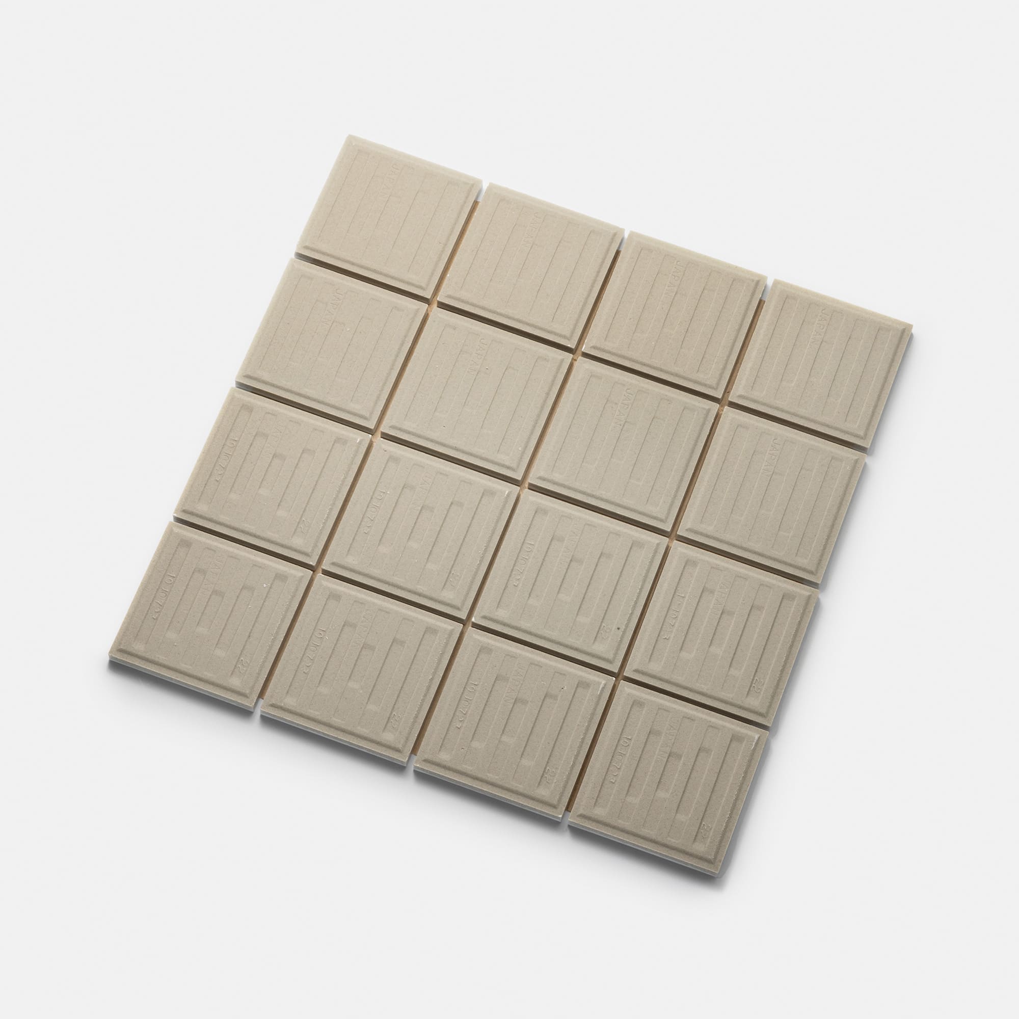 T番タイル ホワイト 75角（シート） | WL-TL020-02P-G141 | 四角形