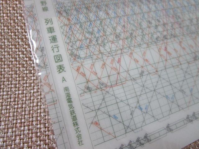 南海電気鉄道 高野線 列車運行図表 マウスパッド(M3-4449)