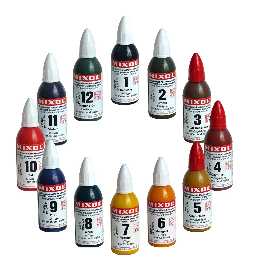 Mixol Universal Tint Kit, Colors #1-12 | Rockler Woodworking and
