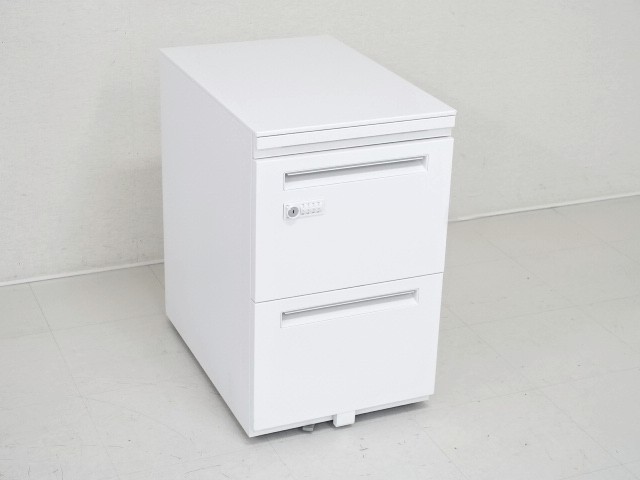 中古｜内田洋行｜スカエナ｜3段ワゴン（固定方式ダイヤル錠タイプ