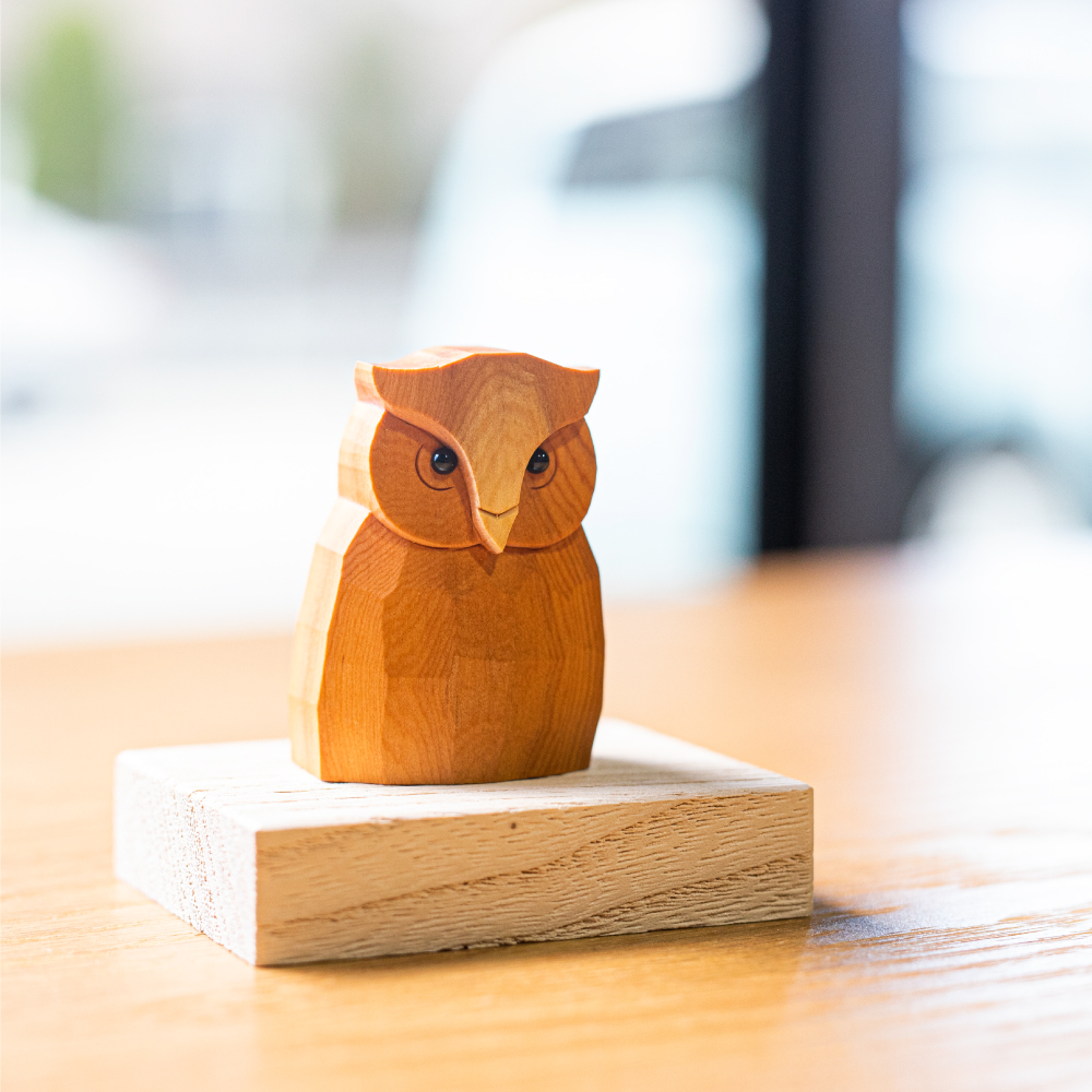 楽天市場】【ふるさと納税】福を招く ふくろう 置物 フクロウ 木彫り