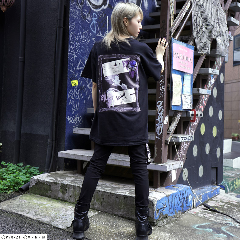 完売品　HUNTER×HUNTER KINGLYMASK tシャツ　クロロ HUNTER×HUNTER』 × KINGLYMASKコラボTシャツ<BR>原宿 キングリー