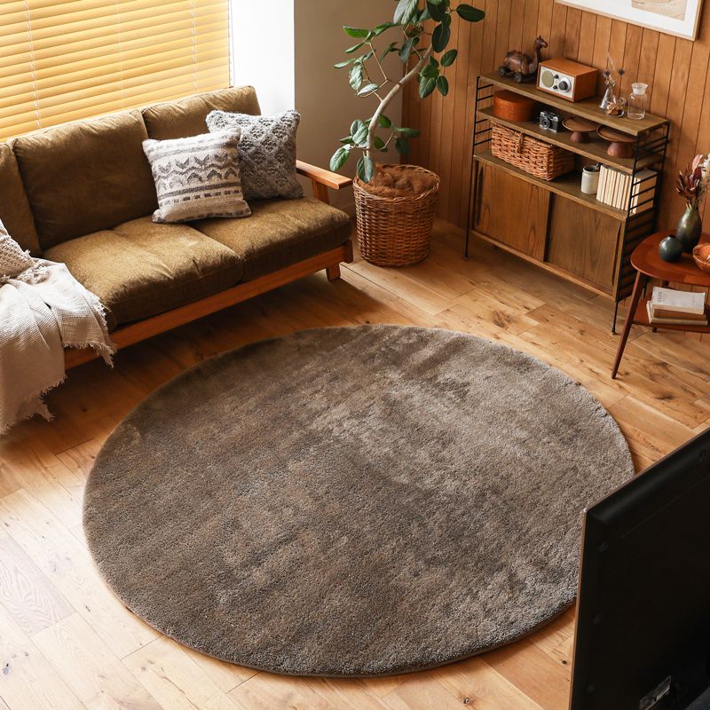 洗える+高反発 2層構造 マイクロファイバーラグマット colette 円形