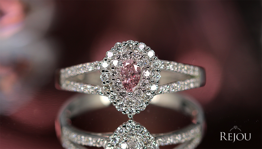 ピンクダイヤモンド 0.135ct/FIPP/I1 ダイヤモンド 0.3ct プラチナ