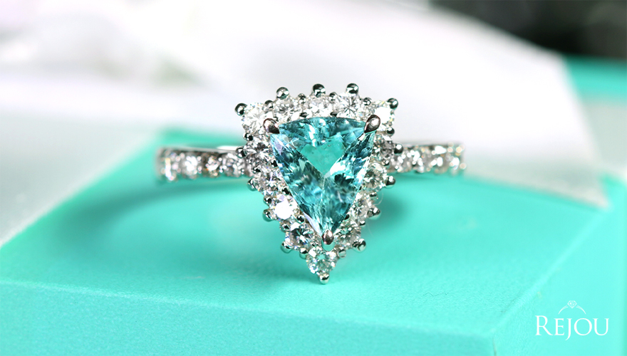 パライバトルマリン 約1.1ct ダイヤモンド 0.5ct プラチナ リング(指輪