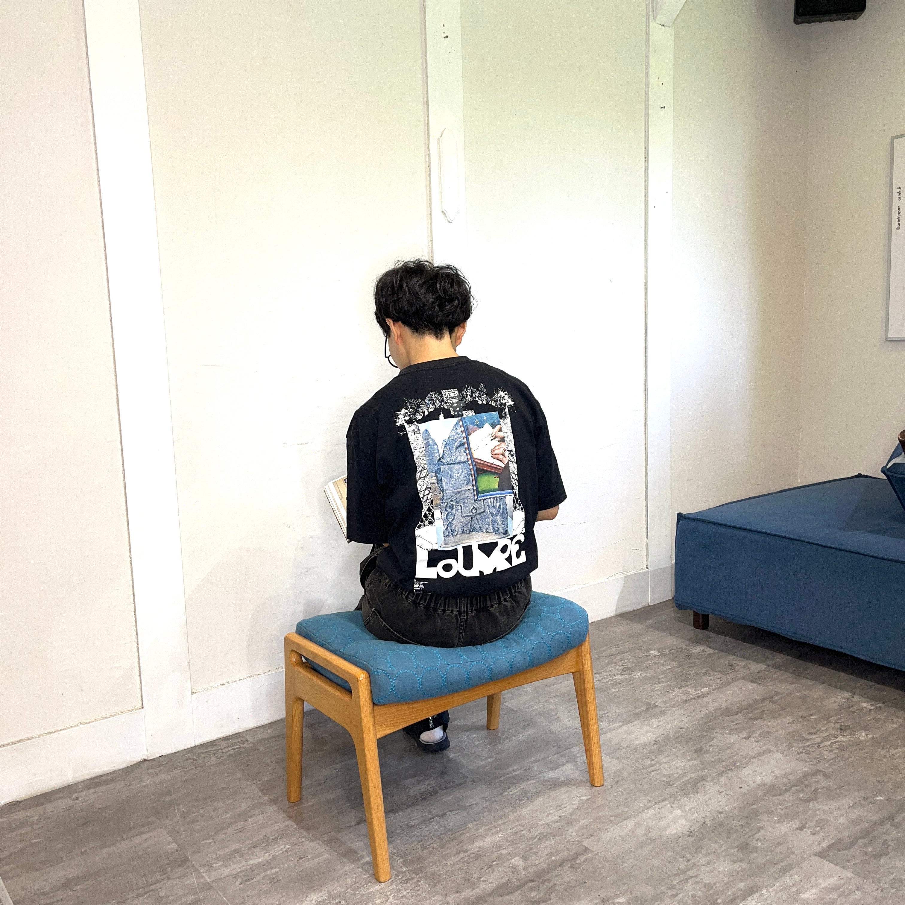 マルニ60 × ミナペルホネン オットマン オークフレーム / タンバリン 中古