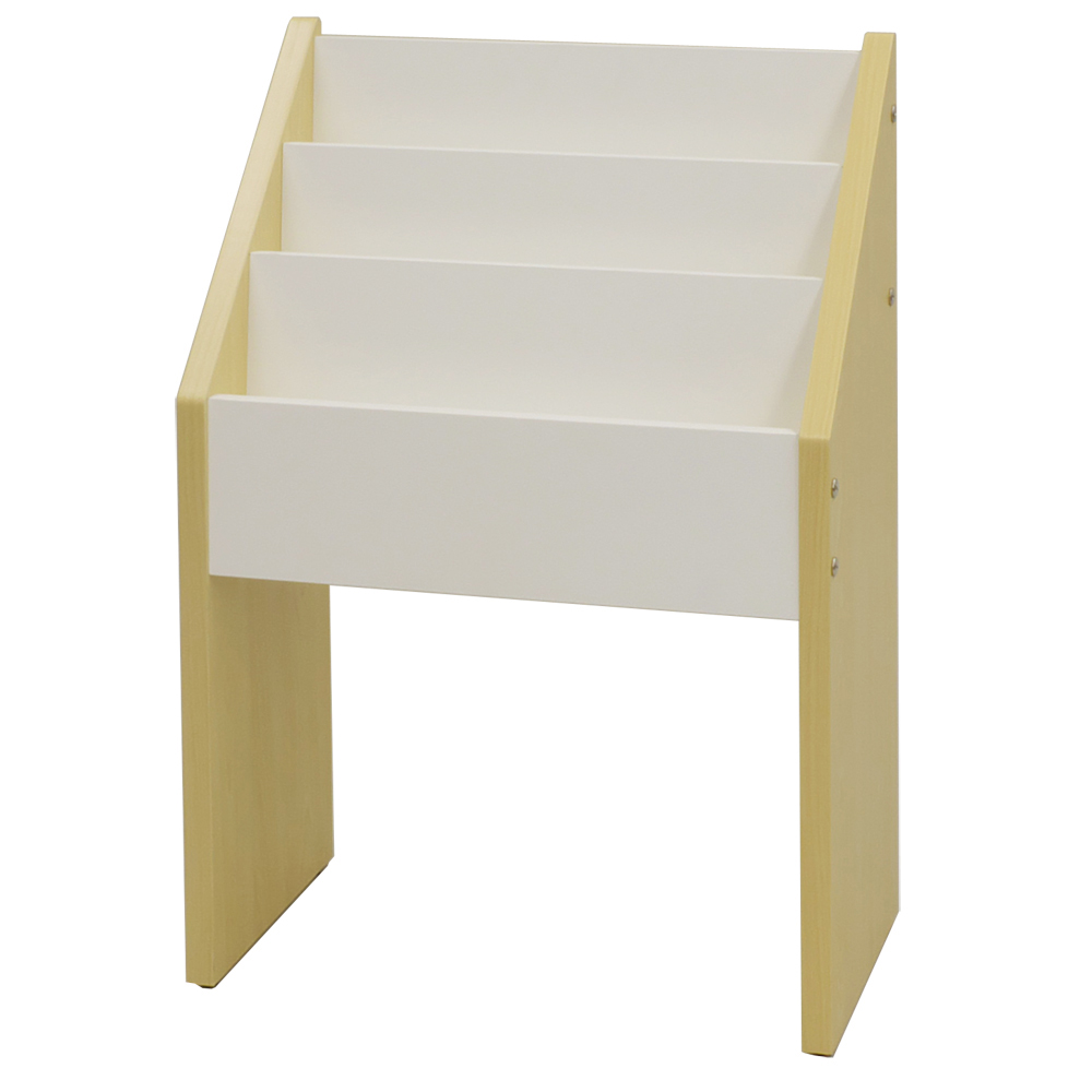 木製マガジンラック ナチュラルxホワイト SHWA-001NW | オフィス