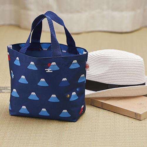 完売】富士山柄 舟形トート｜バッグ｜在庫対応ノベルティ（名入れ等