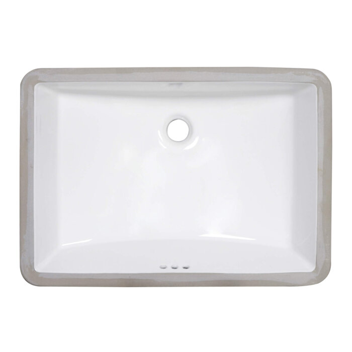 Ruvati 23 x 14 inch Undermount Bathroom Vanity Sink White