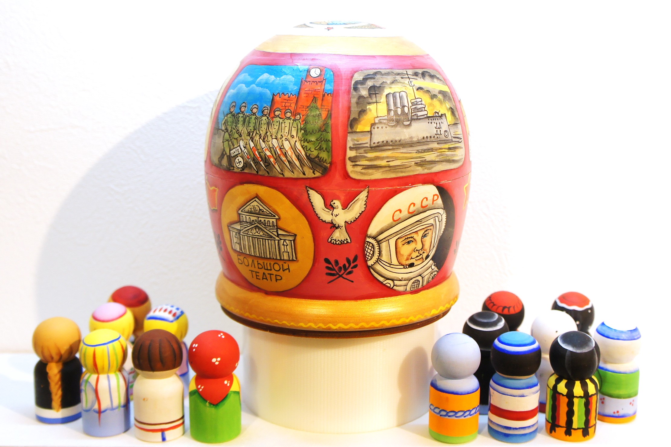 ニキーチン工房作 「ソビエト連邦 СССР」 ドーム型マトリョーシカ 人形