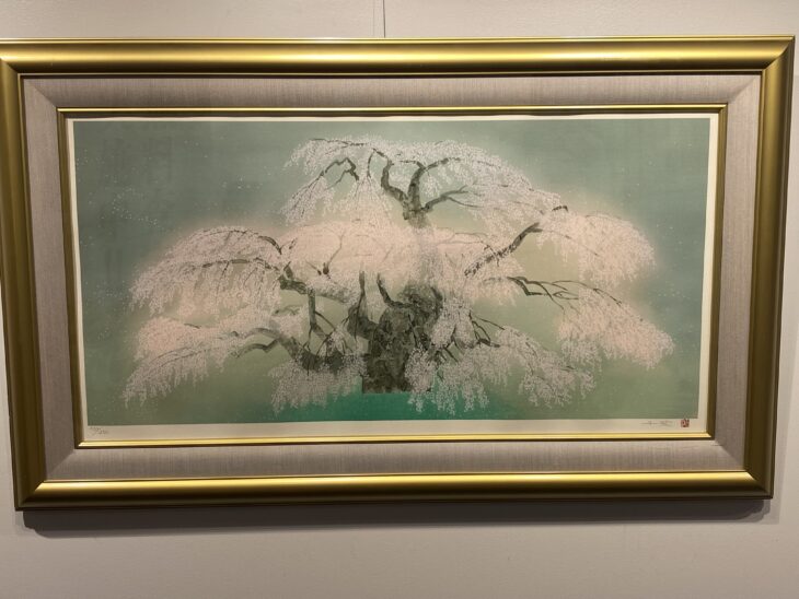 中島 千波 作 『瀧桜 リトグラフ』 買取価格相場｜骨董品買取 緑和堂