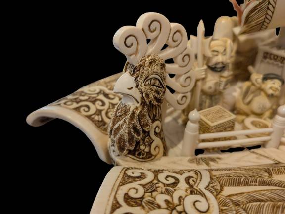 象牙製 宝船』 ｜骨董品買取 緑和堂