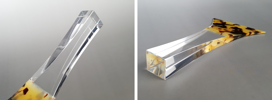 津軽三味線撥（バチ）（鼈甲調・NEO）超軽量モデル 手元アクリル【和