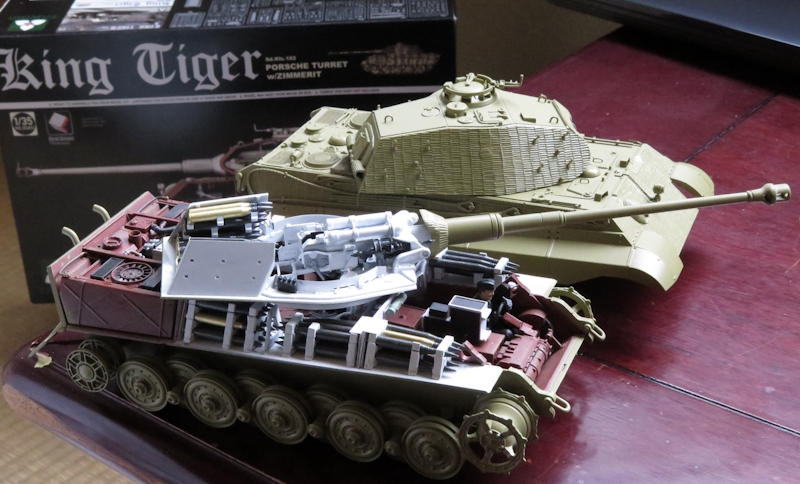 キングタイガー（ポルシェ砲塔タイプ）フルインテリア (タコム 1/35