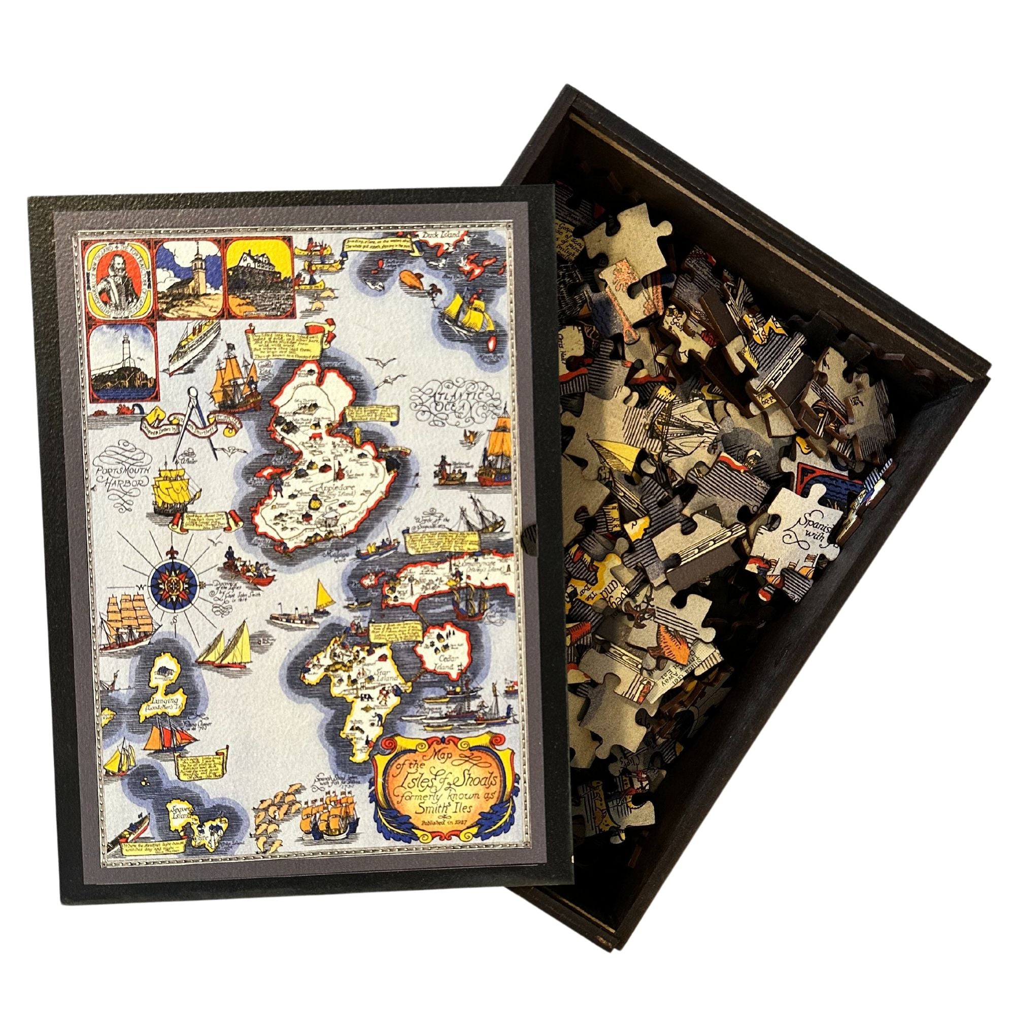 Isle of Shoals Map | Wooden Puzzle | Adult Jigsaw | Unique gifts