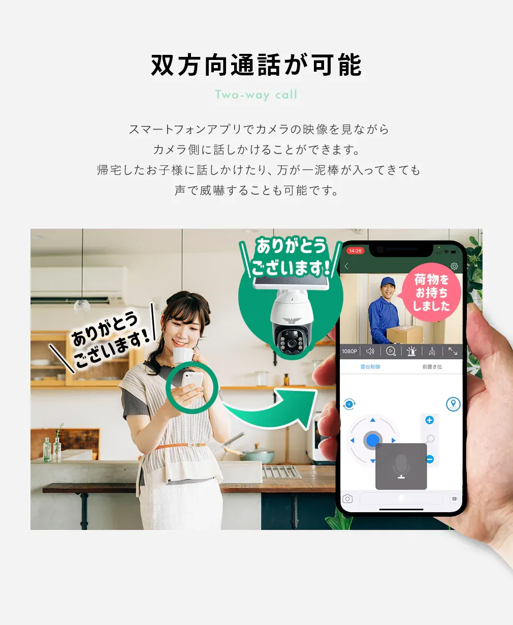 防犯カメラ ソーラー WIFI PTZ 防犯灯カメラ ゴマちゃんQ Plus WTW