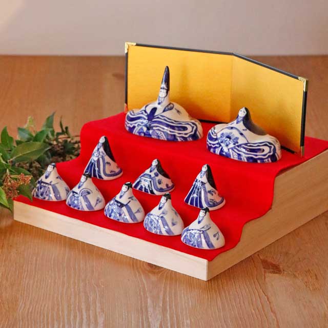 砥部焼の和食器 きよし窯の雛人形【砥部工房 からくさ】