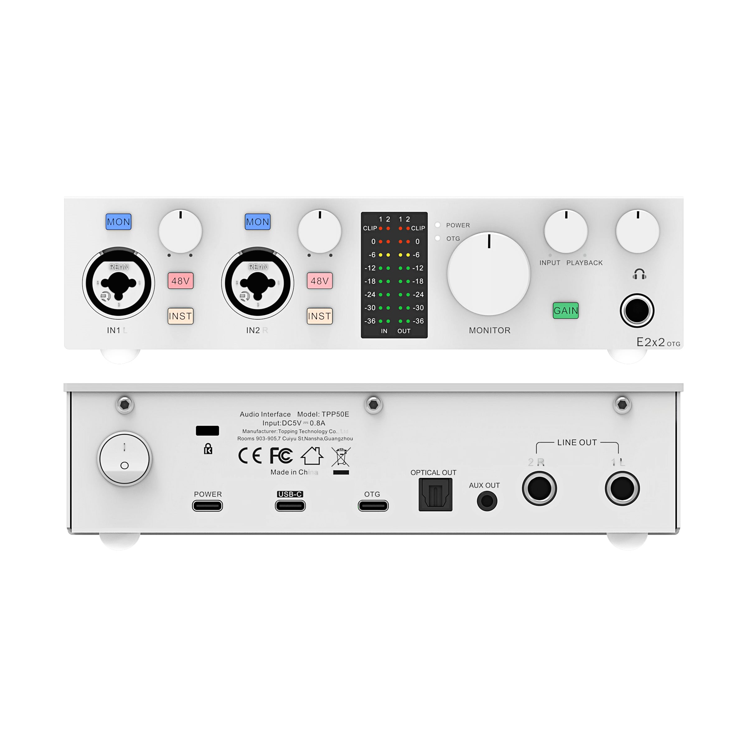 TOPPING E2X2 OTG USB Audio Interface