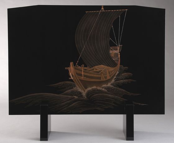 衝立 帆舟蒔絵 2,860,000円 | 輪島塗の塗師屋 輪島漆器大雅堂（公式