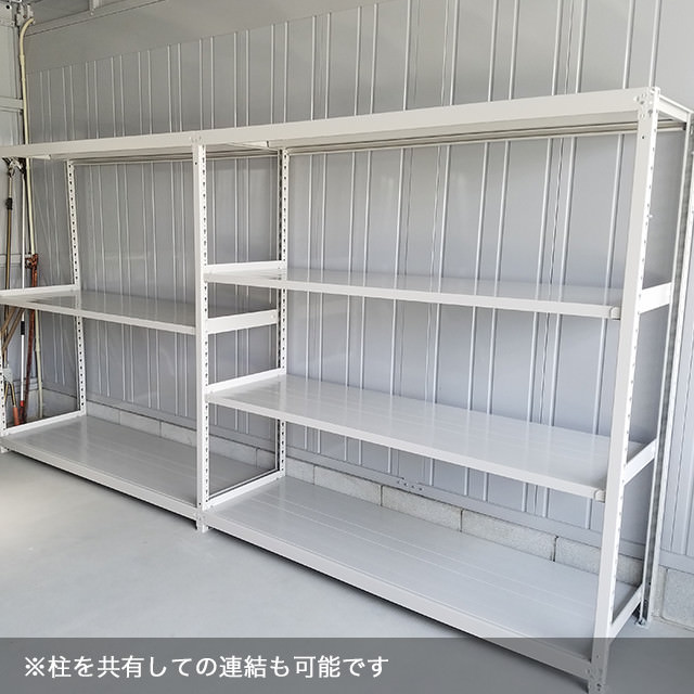 スチールラック SOシリーズ 耐荷重200kg/段 ホワイトグレー 高さ1500