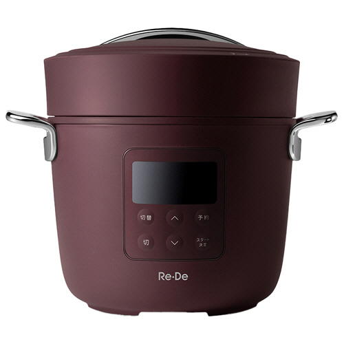 たのめーる】エーステージ Re・De Pot 電気圧力鍋 2L レッド PCH-20LR