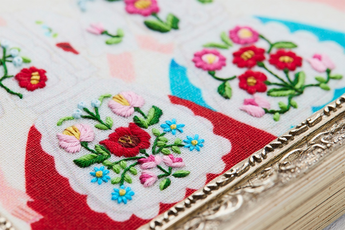 柏木リエさん×bitteさん 民族衣装の刺繍フレーム「ハンガリー