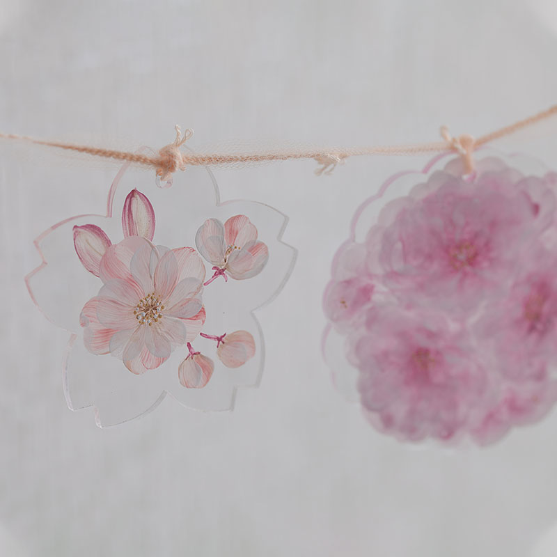 アクリルオーナメント 桜 5種セット: 材料・用具｜手づくりタウン by