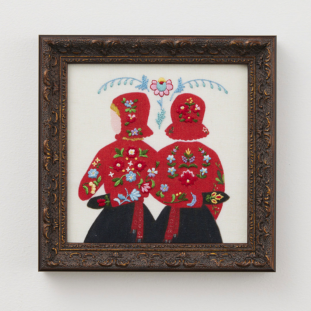 イラストで旅する民族衣装の刺繍フレーム｜手づくりタウン by 日本