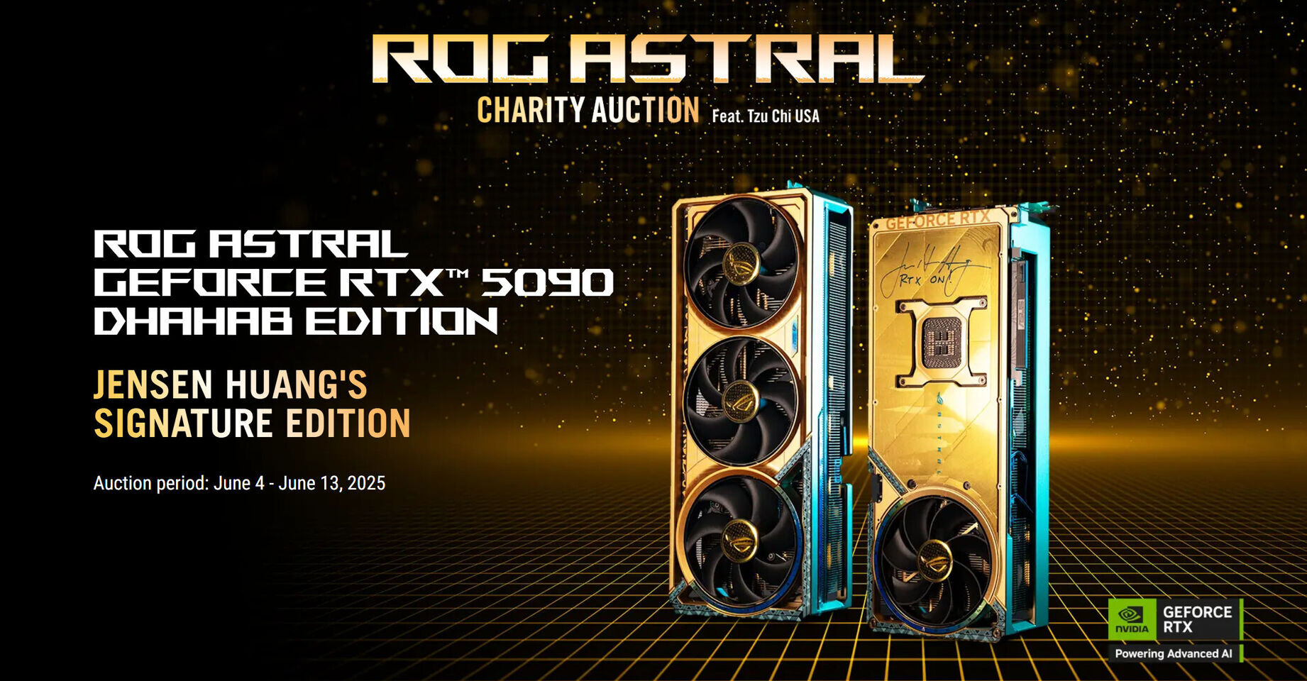 ASUS RTX 5090 Dhahab Edition Raises $24,200 in Charity Auction
