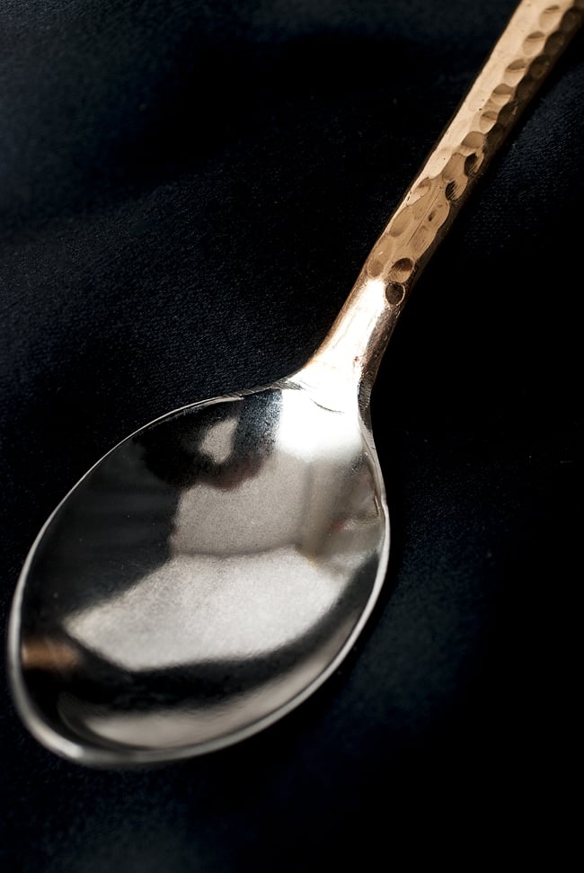 銅装飾槌目仕上げティースプーン ステンレス製 約14.2cm の通販