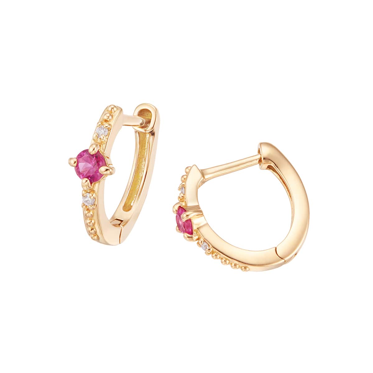 K18イエローゴールドルビーピアス(RPE316-003)|TSUTSUMI（ジュエリー