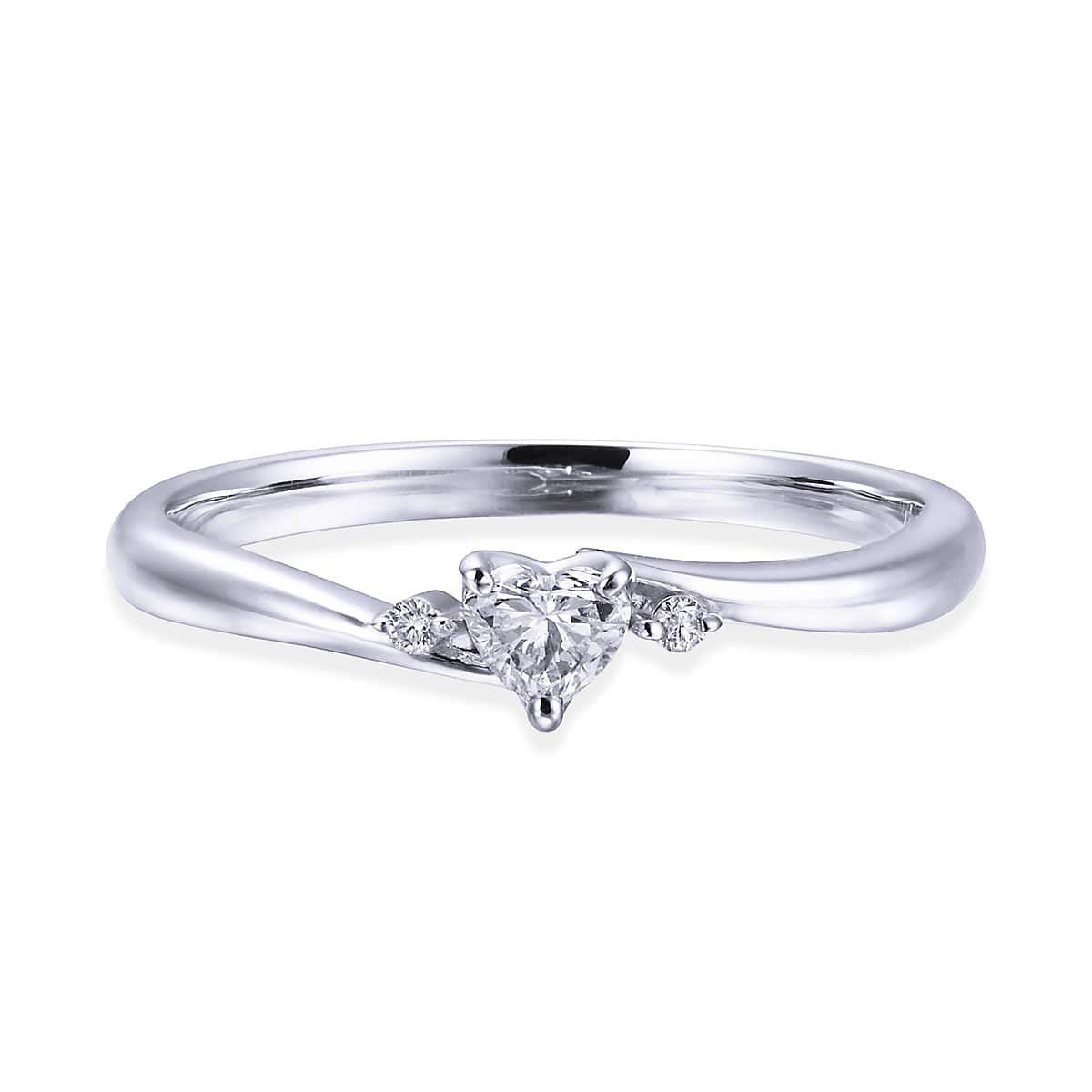 プラチナ鑑定書付ダイヤモンドリング（0.18カラット）(RKR089