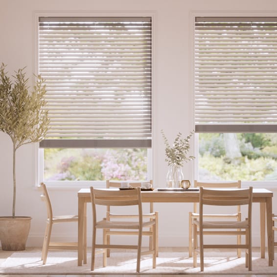 ソリッド ライトグレー ウッドブラインド