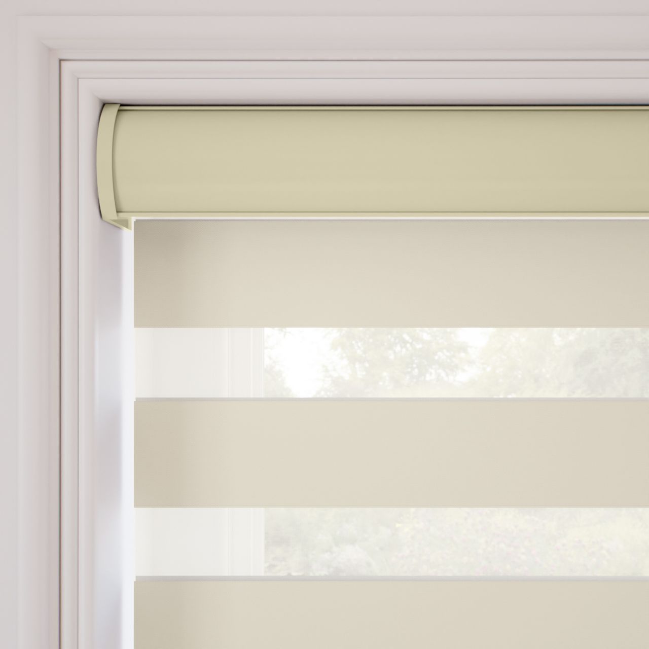 カーテンレール可】ゼブラ 遮光 アイボリー 調光ロールスクリーン