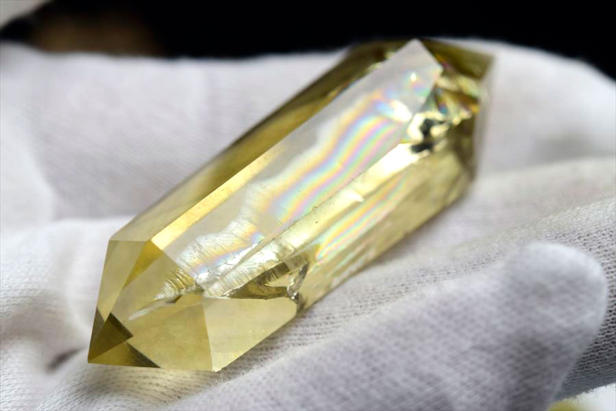 種類おまかせ レインボーシトリン ダブルポイント（ポリッシュ）｜虹