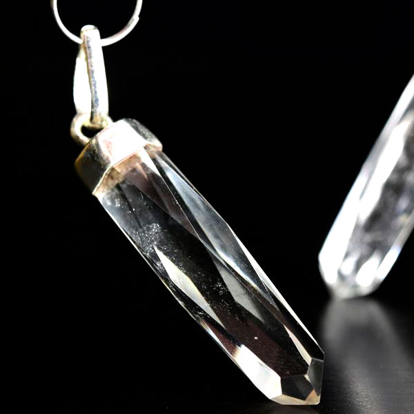 ヒマラヤ水晶 ペンデュラム 多面カット｜ファセットポイント｜ダウジング