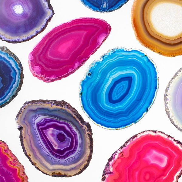 選べる3色 アゲートスライス 瑪瑙プレート｜コースターや席札に