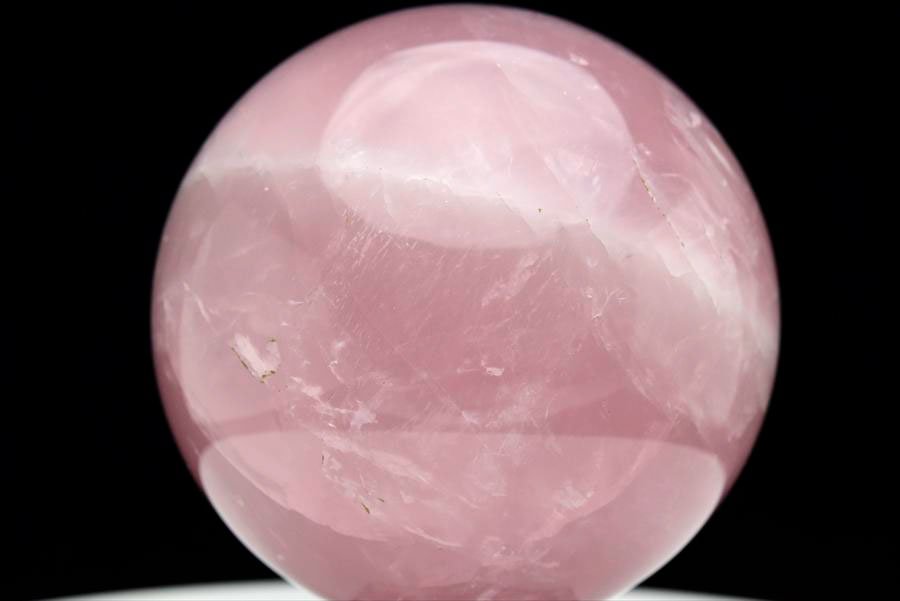 ローズクォーツ 丸玉 置物｜マダガスカル産｜紅石英｜紅水晶