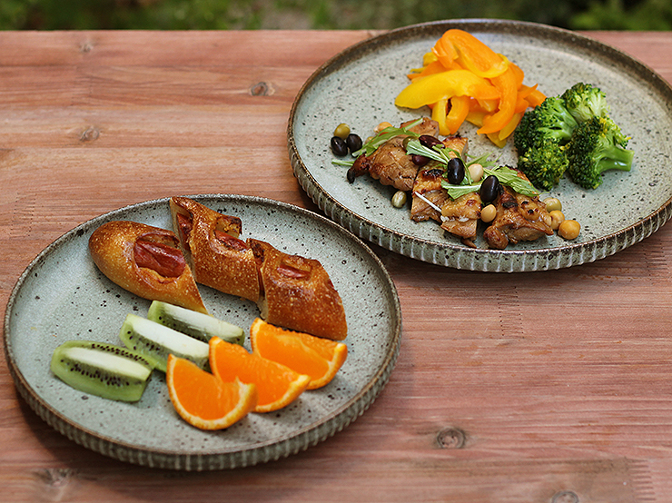 独歩炎・炭化灰釉皿／大皿/大鉢｜和食器・種類／和食器通販 おかずの