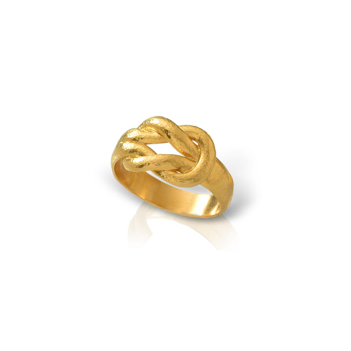 LALAoUNIS Hercules Knot Hand Hammered 22K Gold Ring – Via Coquina