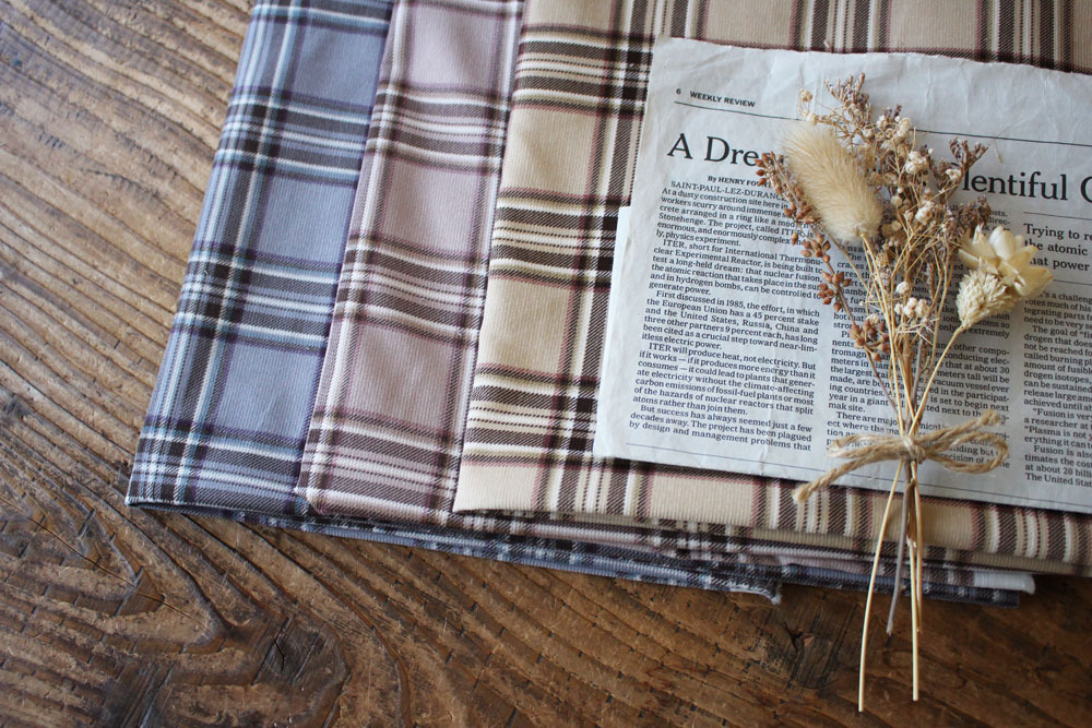 コーデュロイ チェック 国産生地・刺繍生地の通販 【遊布工房-ゆうこう