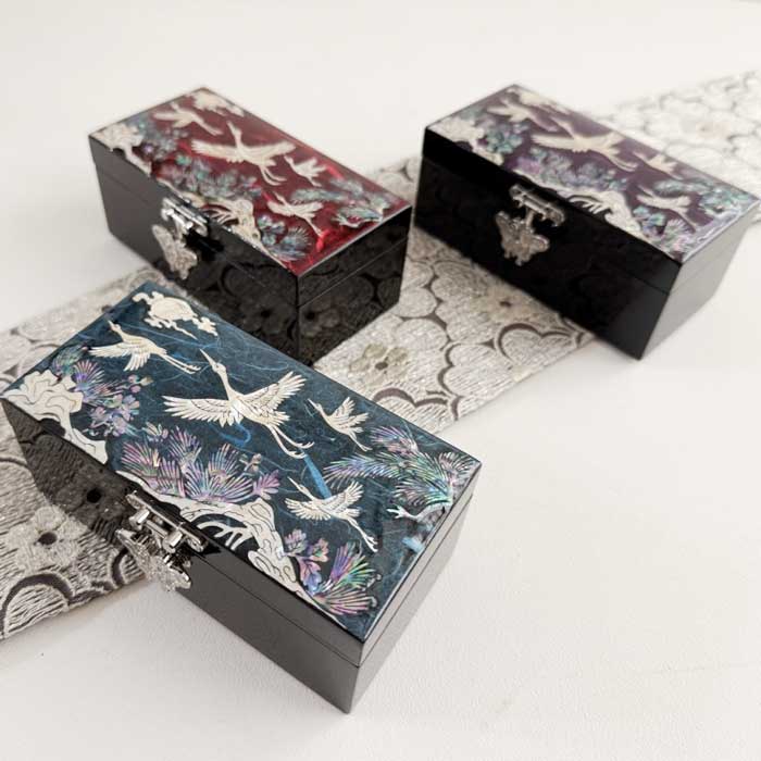 螺鈿の高級ジュエリーボックス 韓国高級螺鈿宝石箱 舞鶴 名刺入・小物