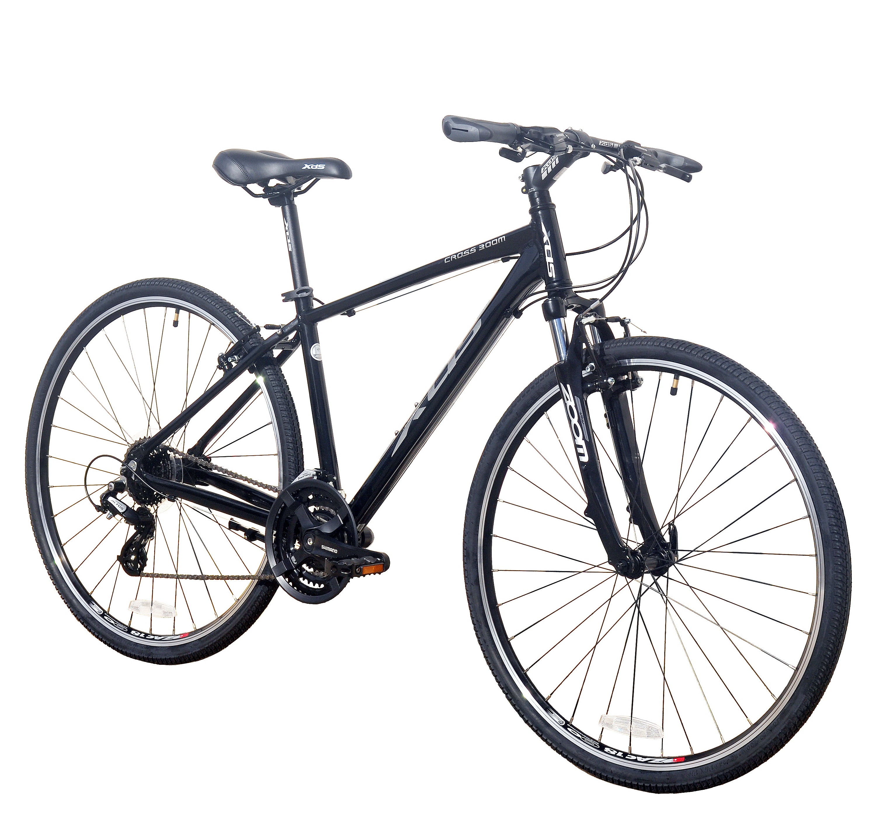 XDSBIKE Cross300 24sp Comfort Hybrid Bike // Jet Black