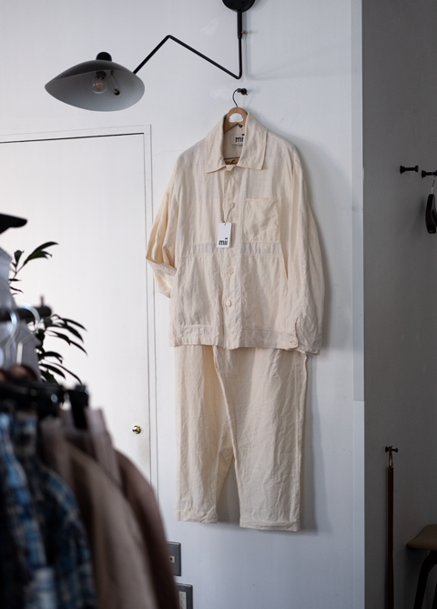 mii Embroidered Linen Jacket & Pant with Belt | 大阪心斎橋のメンズ