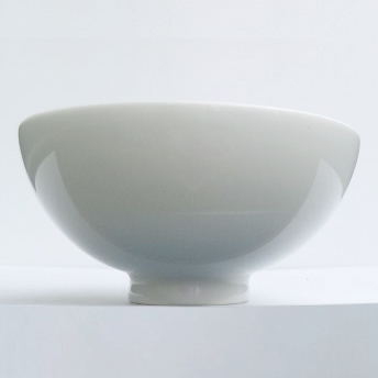 矢鋪與左衛門窯-白磁飯碗-